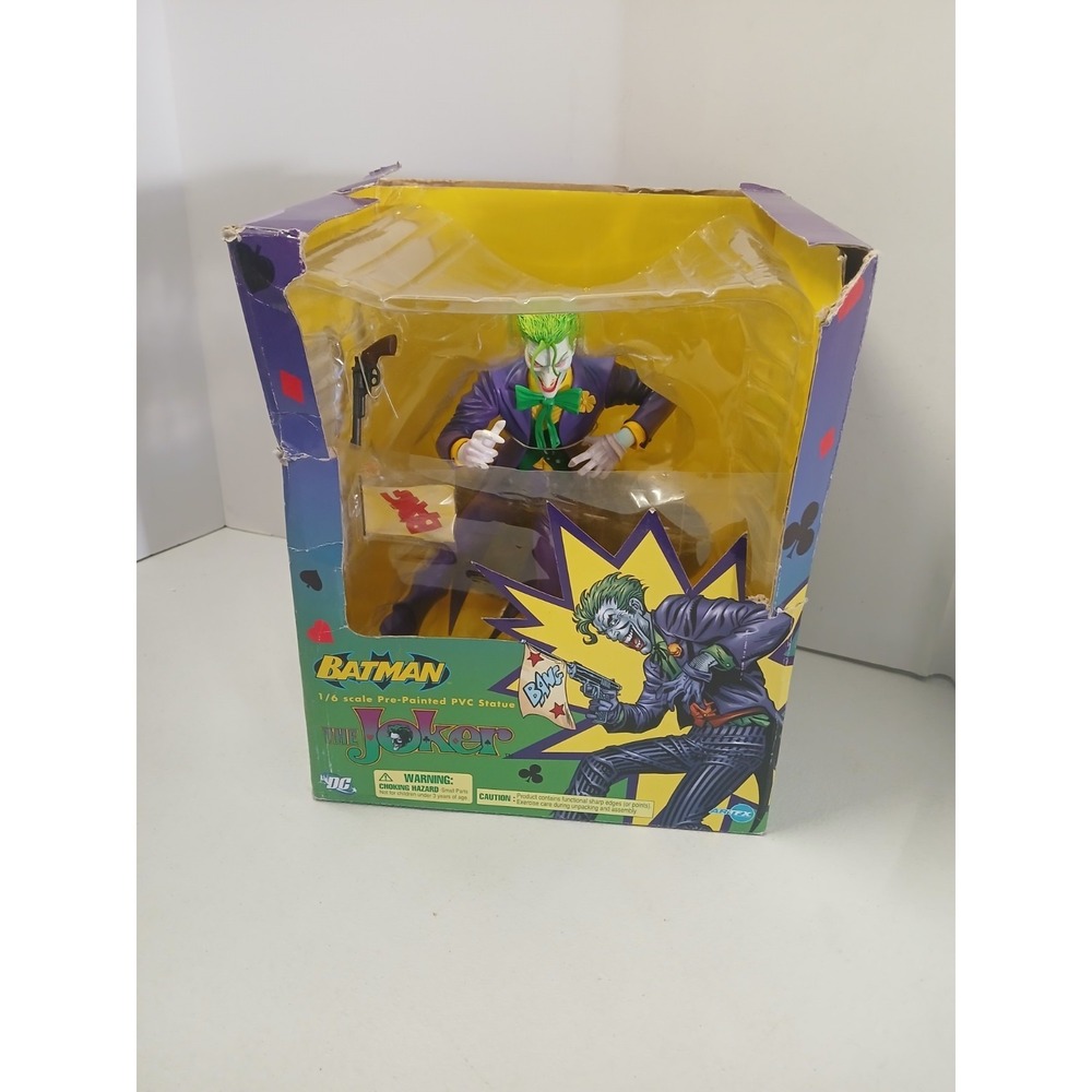 2007 Dc Comics Batman "The Joker" Statue Action Figure by Kotobukiya -Box Damage